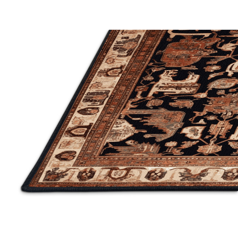 Tapis brun lavable à la machine, Rectangulaire 8 pi x 12 pi