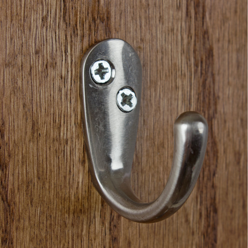 Wall Mounted Robe Hook, Satin Nickel