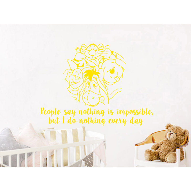 Décalcomanie murale winnie classic the pooh, Jaune