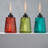 TIKI® Brand 6 Inch Table Torch Glass Red, Green and Blue