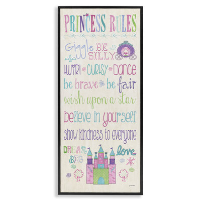 «Princess Rules Castle Typographie» par Jo Moulton - impression