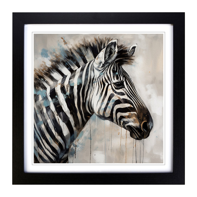Single Picture Frame Print on Wood, Black Framed