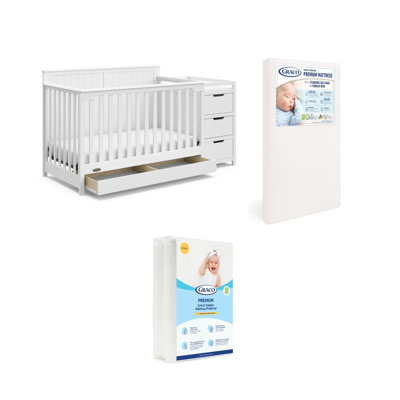 Lit de bébé convertible et table à langer avec rangement Hadley 5-en-1