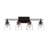 Uptowne 4 Light Bath Bar Shown In Dark Granite Finish With 4.5” Square Clear Bubble Glass