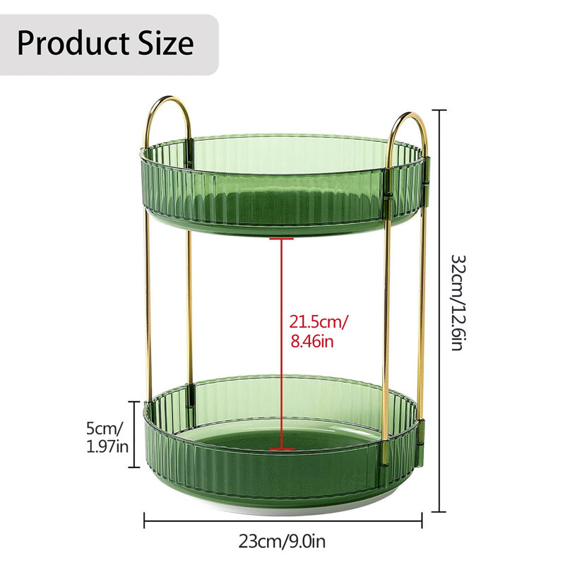 Rangement pour salle de bain 2 niveaux, Vert
