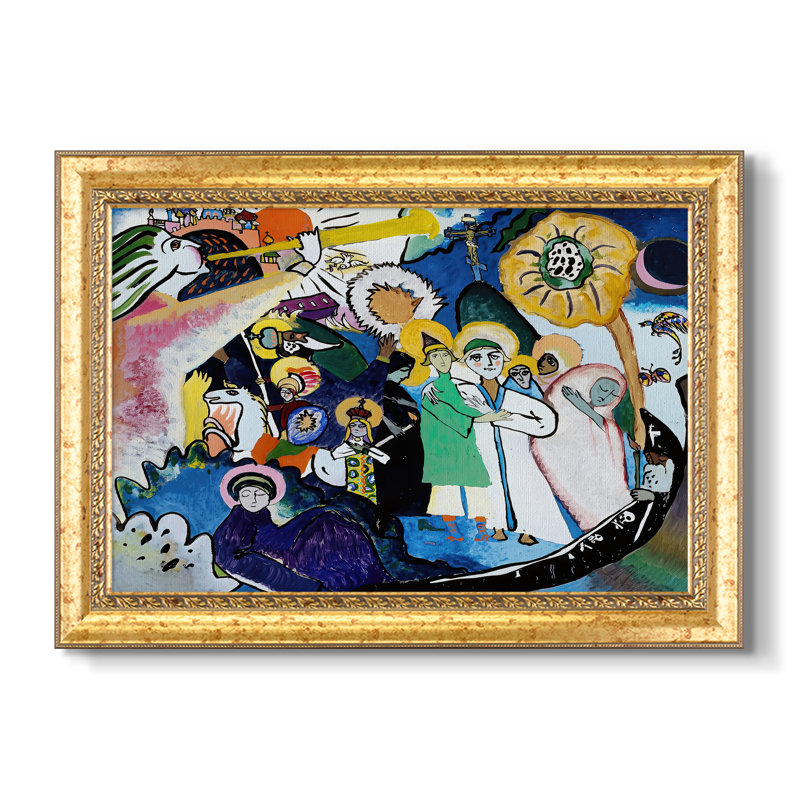 «All Saints Day I» - Wassily Kandinsky - Toile encadrée sur mesure, 20x28 INNER SIZE, Framed Canvas