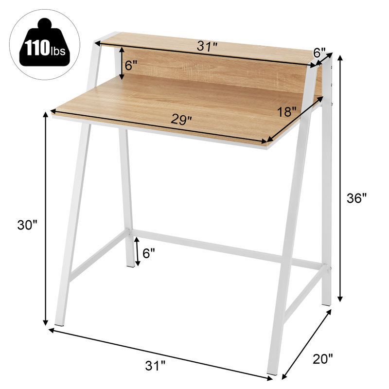 Goplus Iron Writing Desk
