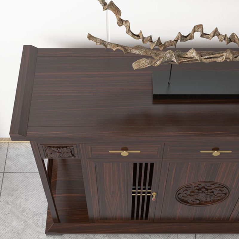 Buffet chinois rétro, H 35,4 po x l 59 po x P 15,7 po