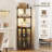 65" Corner Bar Cabinet with Power Outlet and LED Strip-462600247