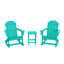 Chaise Adirondack à bascule en plastique avec table Vinnie-985718978