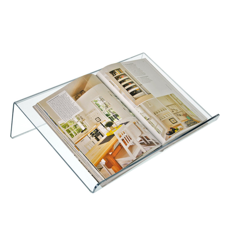 Porte-livre en acrylique de 3/16 po d'épaisseur: l 18 po x P 12 po x H 5 po