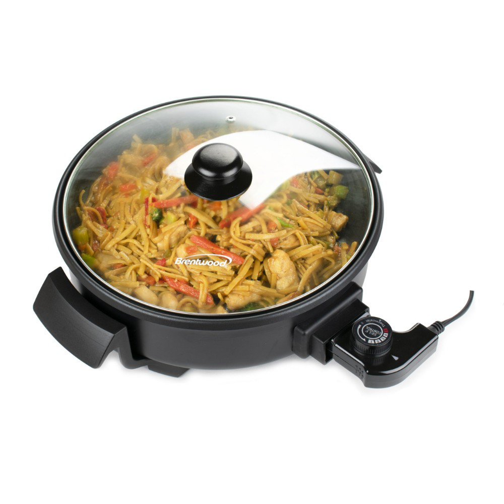Brentwood 12-Inch Round Non-Stick Electric Skillet With Vented Glass ...