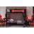 Multifunctional Twin Size Bunk Beds, Wood Gaming Desks, Modern Red
