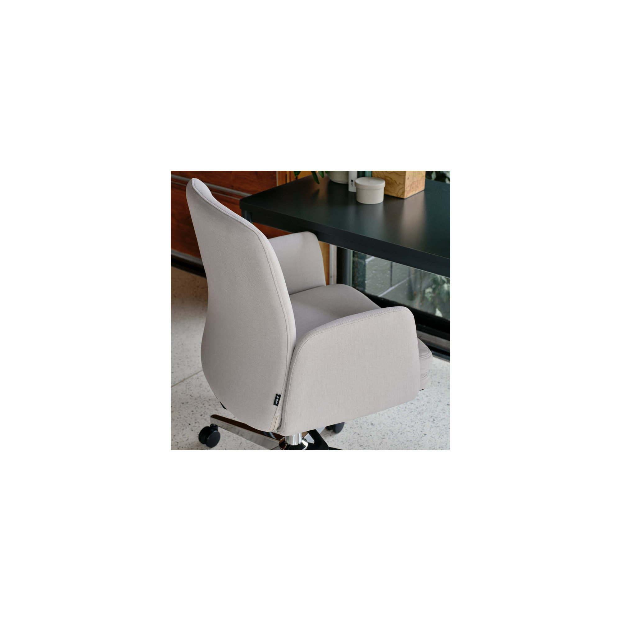 Softside Chair - Midback - Fabric, 36", Bone