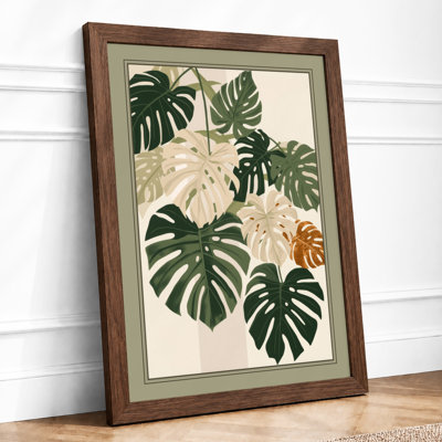 Monstera Study Botanical - Framed Print