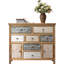 Commode rustique rétro avec 7 tiroirs et 2 armoires, idéale pour la chambre à coucher, le vestibule, le salon, la décoration, L 38,67 po x l 13,64 po, H 36,22 po