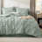 Bedsure Full Pintuck Bed-in-a-Bag- Sage Green Pinch Pleat Comforter with Sheets, Pillowcases & Shams-103425115-103425111