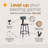 Felix Height Adjustable Steel Stool with Backrest, AssemblyReady-99358052-99358051
