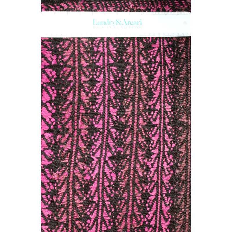 Tapis unique rose / fuchsia / gris anthracite 4 pi 2 po x 10 pi Jijim