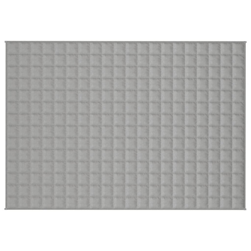 vidaXL Weighted Blanket Cotton, Polyester, Glass Beads, 53.9" W x 78.7" L, Light Gray