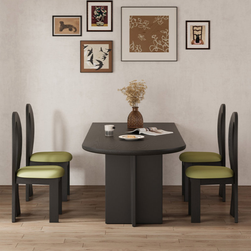 Creative solid wood table dining set, 29.52"H x 62.99"L x 31.49"W