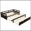 Lit de jour extensible avec couchette, lit de jour en bois avec couchette-666498067