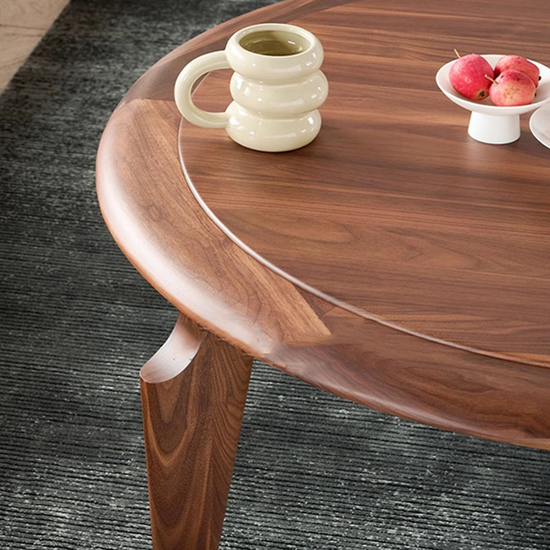 Table basse en noyer, H 14,96 po x L 41,73 po x l 41,73 po
