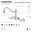 Robinet de baignoire romaine à 3 poignées et 3 poignées Kingston Kingston-33092098