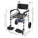 Lockable Rolling Shower Chair With Commode(U-Shape Seat)
