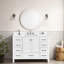 Meuble-lavabo de 48 po avec lavabo, meuble-lavabo moderne et élégant en bois, tiroirs à fermeture douce, blanc pour comptoir autoportant, fabrication solide, fonction fermée, installation légère, finition-766360595