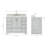 43'' Single Bathroom Vanity with Carrara Marble Top-93359477