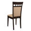 Ensemble de chaises d'appoint rembourrées beiges et cappuccino (ensemble de 2)