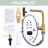 13.5 In. Single Handle Waterfall Pull Down Sprayer Kitchen Faucet With Soap Dispenser In Brushed Gold