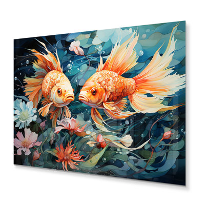 «Fishing Whimsical Waters I», reproduction sur métal