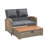 Bahia Tobago Outdoor Metal Chaise Lounge with Table , Cushion Included-481810027