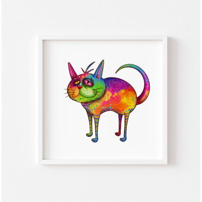Colourful Cat - Print on Plastic / Acrylic