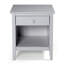 Table de chevet en bois gris tourterelle Simplicity-262459218