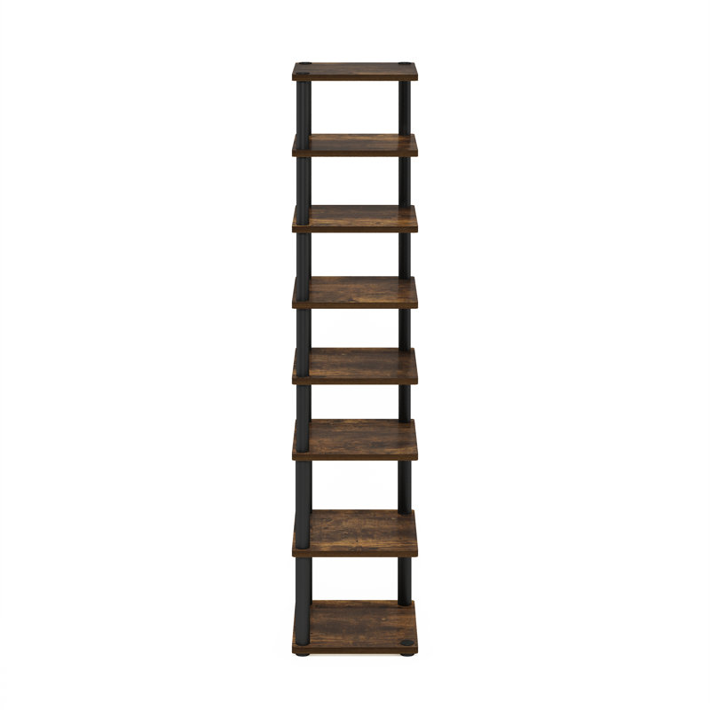 Ribh 7 Pair Shoe Rack, Amber Pine/Black