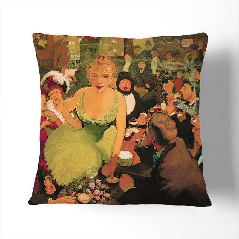 Interior Of The Bruant Square Throw Cushion, Stone, 55cm H x 55cm W x 20cm D