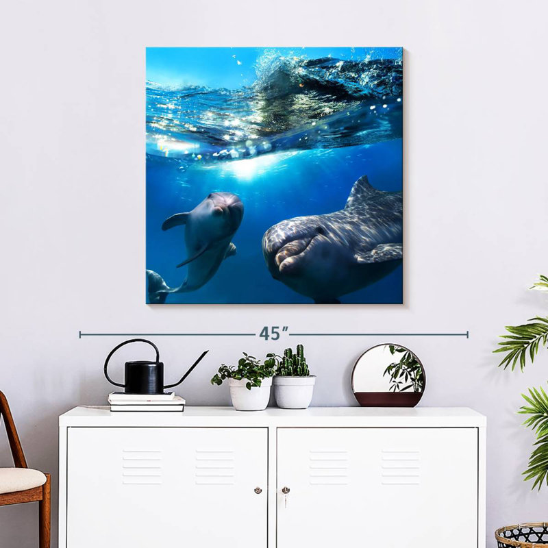 Brampt Playful Dolphins, 30" H x 30" W