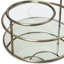 30 po. Table basse ronde en verre champagne avec base pivotante à 3 niveaux