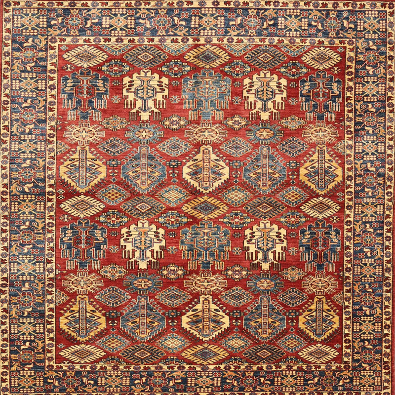 Burnabbie Oriental Indoor Rug, Square 4'