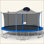 Trampoline 16 pi pour adultes et enfants avec panier de basketball, trampolines d'extérieur avec échelle et filet de sécurité pour enfants et adultes