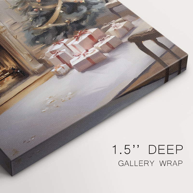 Christmas Holiday Art - Gallery Wrapped Canvas-Series 2-XVI, 12" H x 8" W