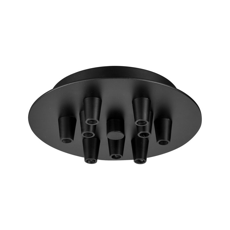 Pavillon multi-port 9 lumières Belchertown, Noir mat