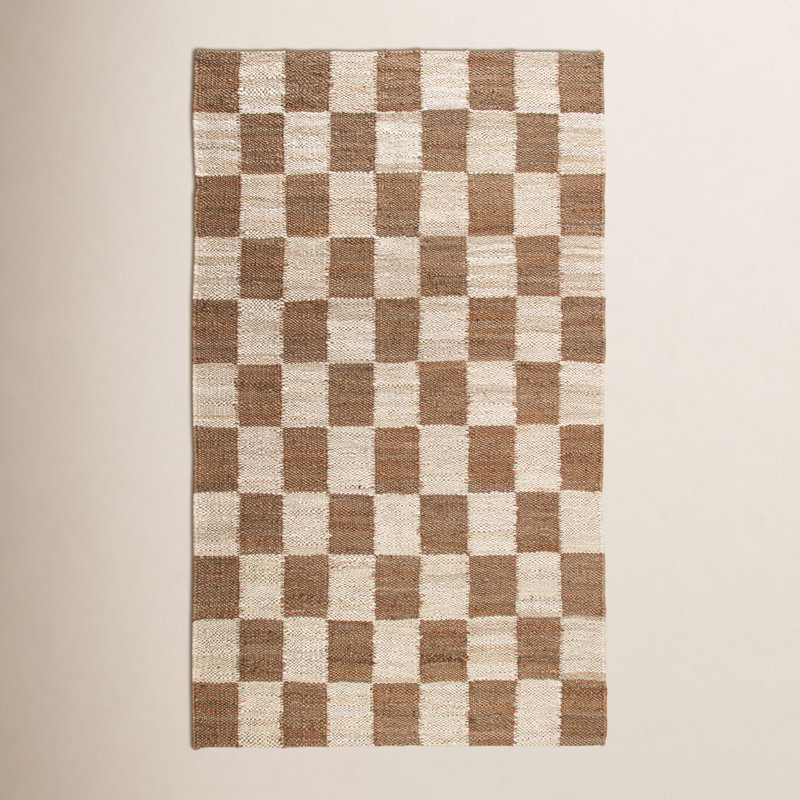 Tapis en jute tissé à la main Madalene, Tapis de couloir 2 pi 6 po x 8 pi