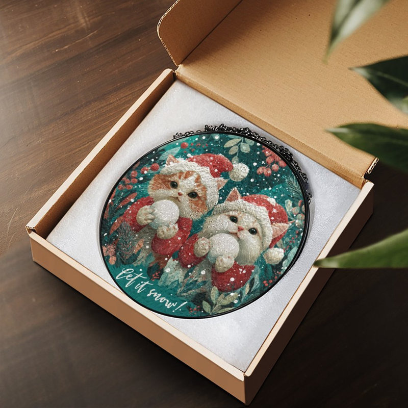 Let It Snow Kittens Snowballs, 7,8 x 7,8 po (20 x 20 cm)