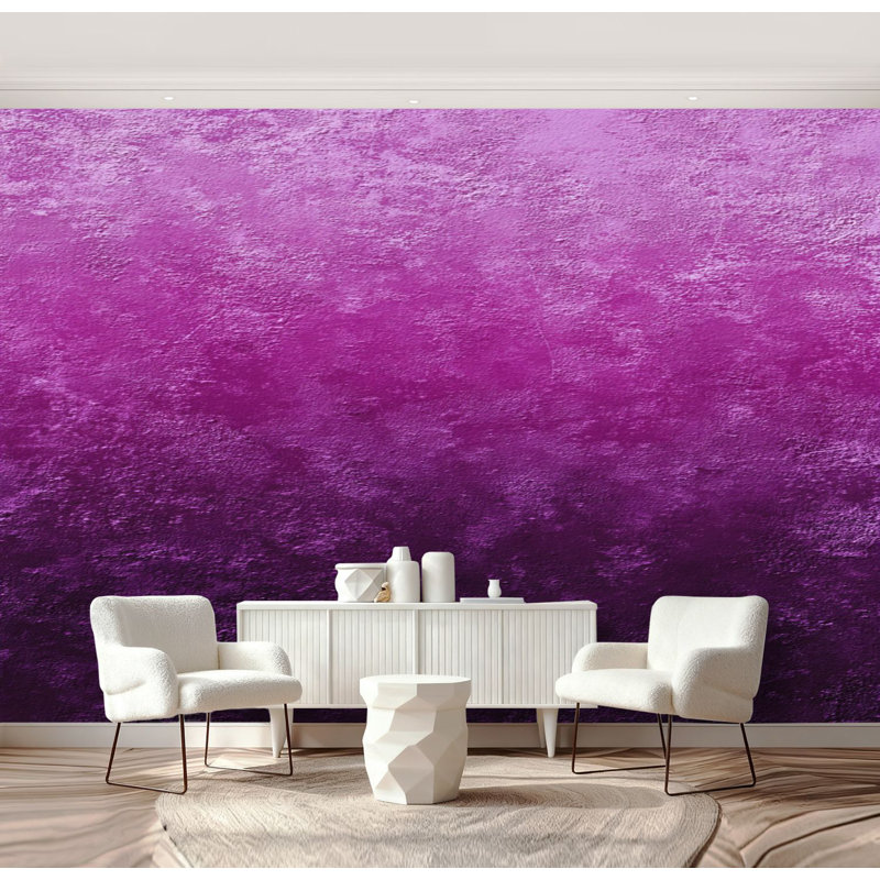 Papier peint adhésif peler et coller dégradé mauve à effet de surface abstrait H 69 po x l 96 po, papier peint amovible en PVC pour chambre à coucher, bureau à domicile