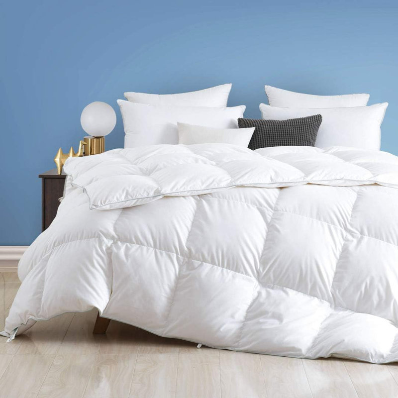 750 FP All Season Goose Feathers Down Comforter,Hotel Collection Duvet Insert, King