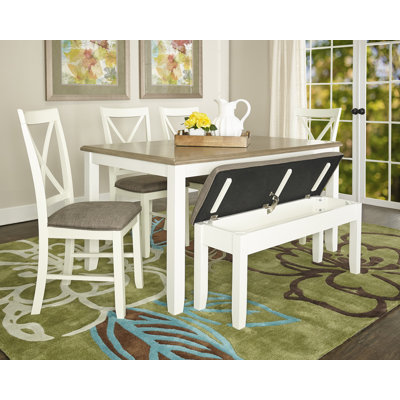 Atiqa 6-Person Rectangular Wood Dining Set